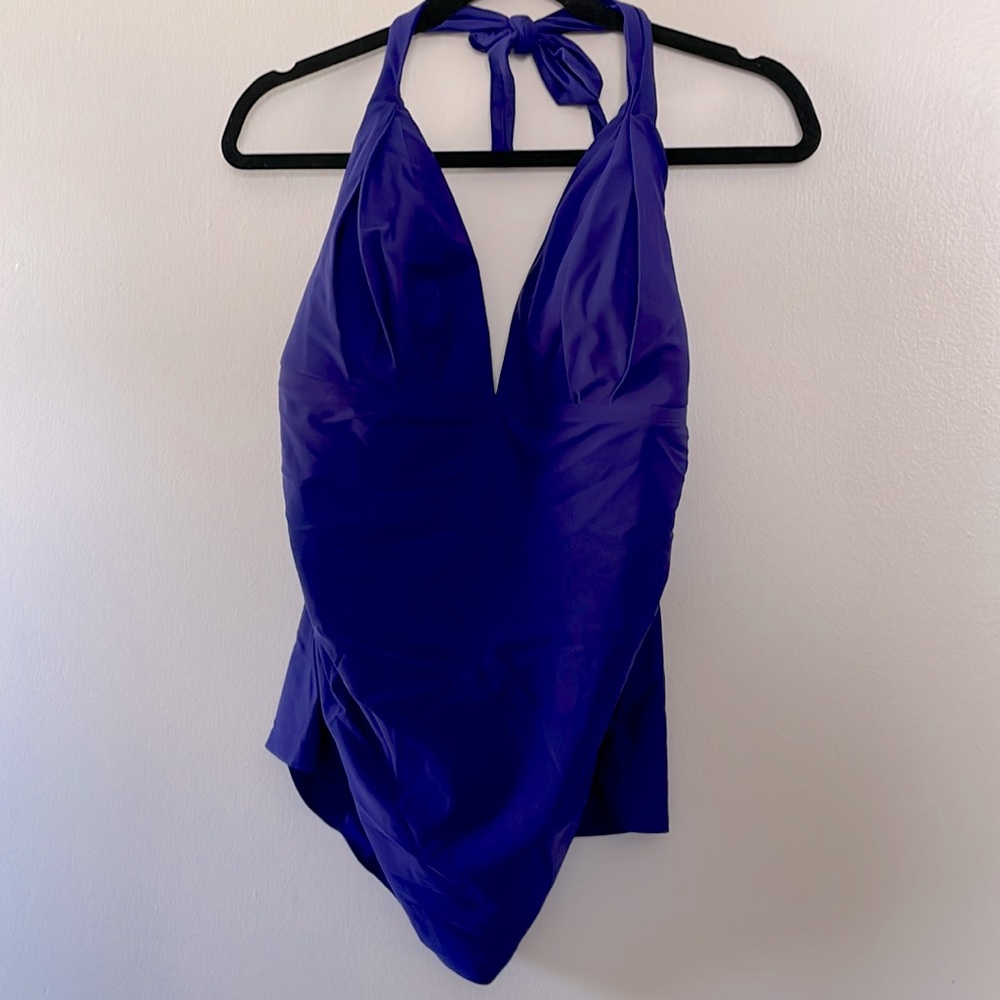 Cobalt blue tanking top. Very supportive!